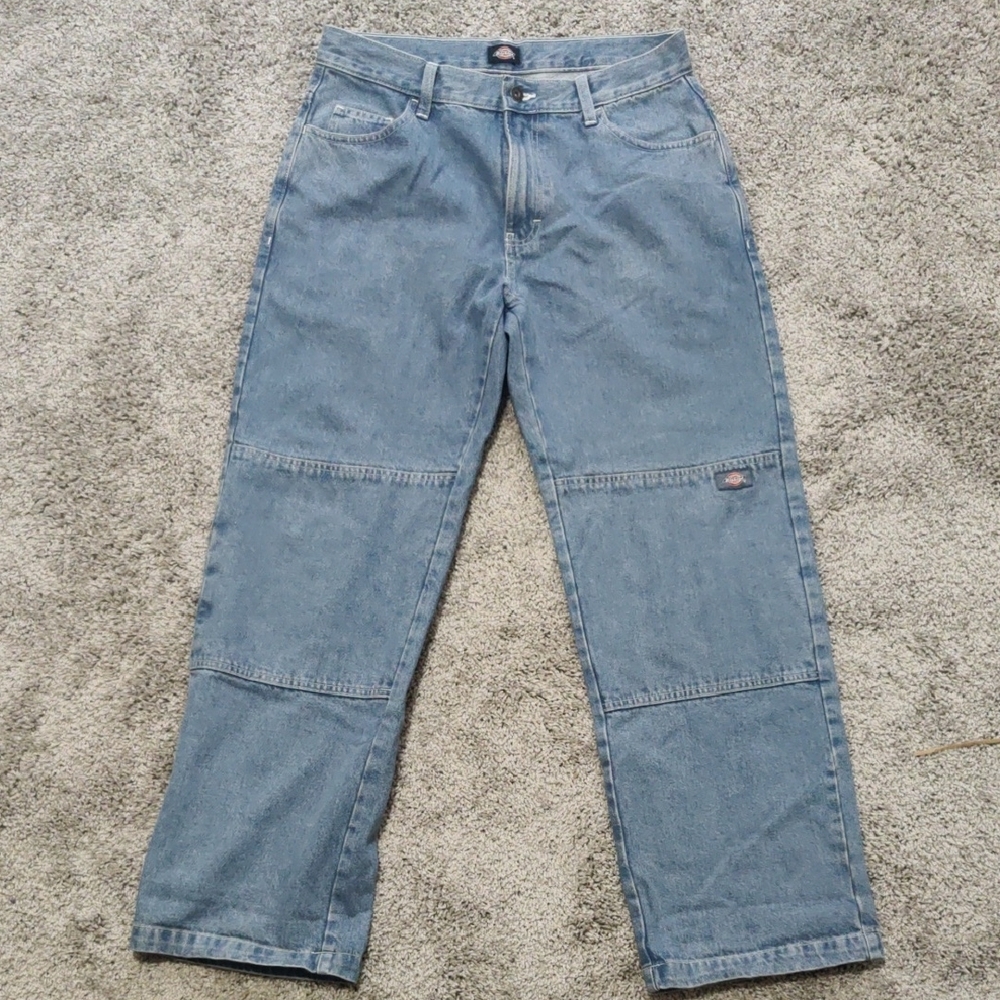 Dickies Relaxed Fit Double Knee Men's Jeans - Light Blue